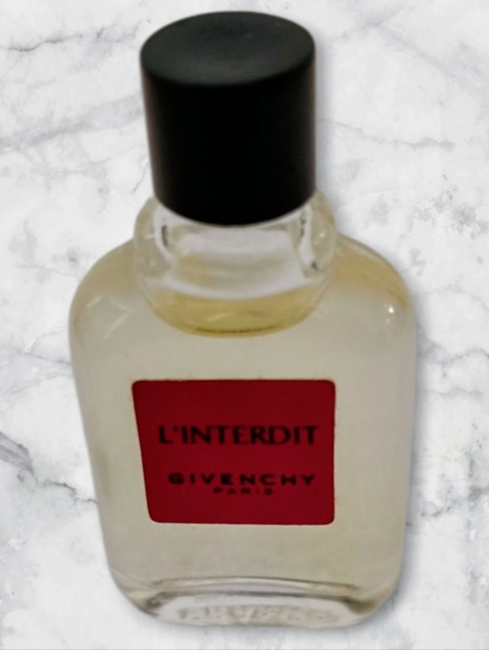 Vintage Givenchy L'interdit Paris Fragrance Glass Mini Perfume NEW NOS 3D01